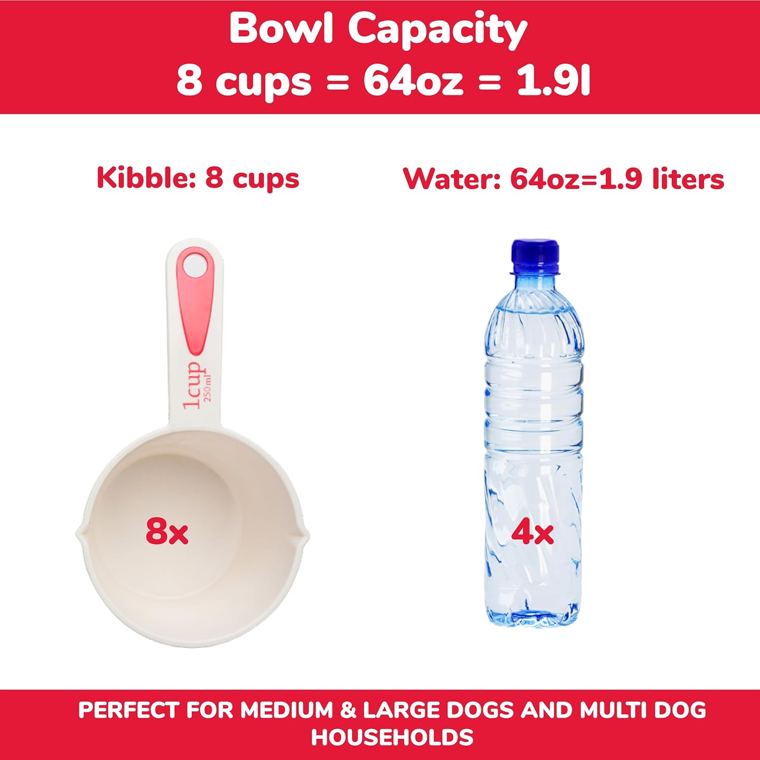 SPOT Standard Crock Dish - Heavy Duty, Non-Slip, Round Ceramic Food/Water Bowl for Pets, Ideal for Medium to Large Dogs or Multiple Animals, Dishwasher Safe - 9.5 in, 8 Cups, (64 Oz) - Image 3