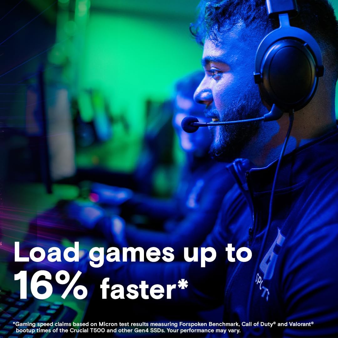 Crucial T500 2TB Gen4 NVMe M.2 Internal Gaming SSD, Up to 7400MB/s, Laptop & Desktop Compatible + 1mo Adobe CC All Apps - CT2000T500SSD8 - Image 3