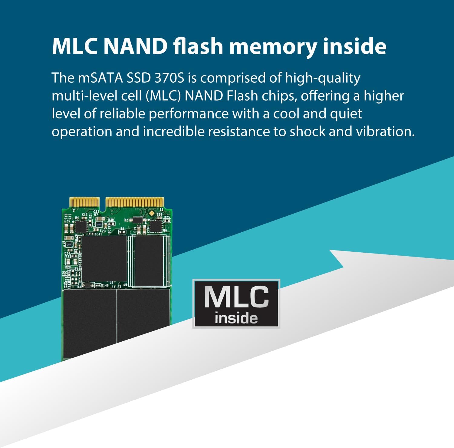 Transcend 64GB SATA III 6G/s mSATA SSD, Internal Solid State Drive, Up to 530 MB/s, Dram Cache, for Ultrabook, Desktop, Tablet PC, Server, MLC - TS64GMSA370S - Image 7