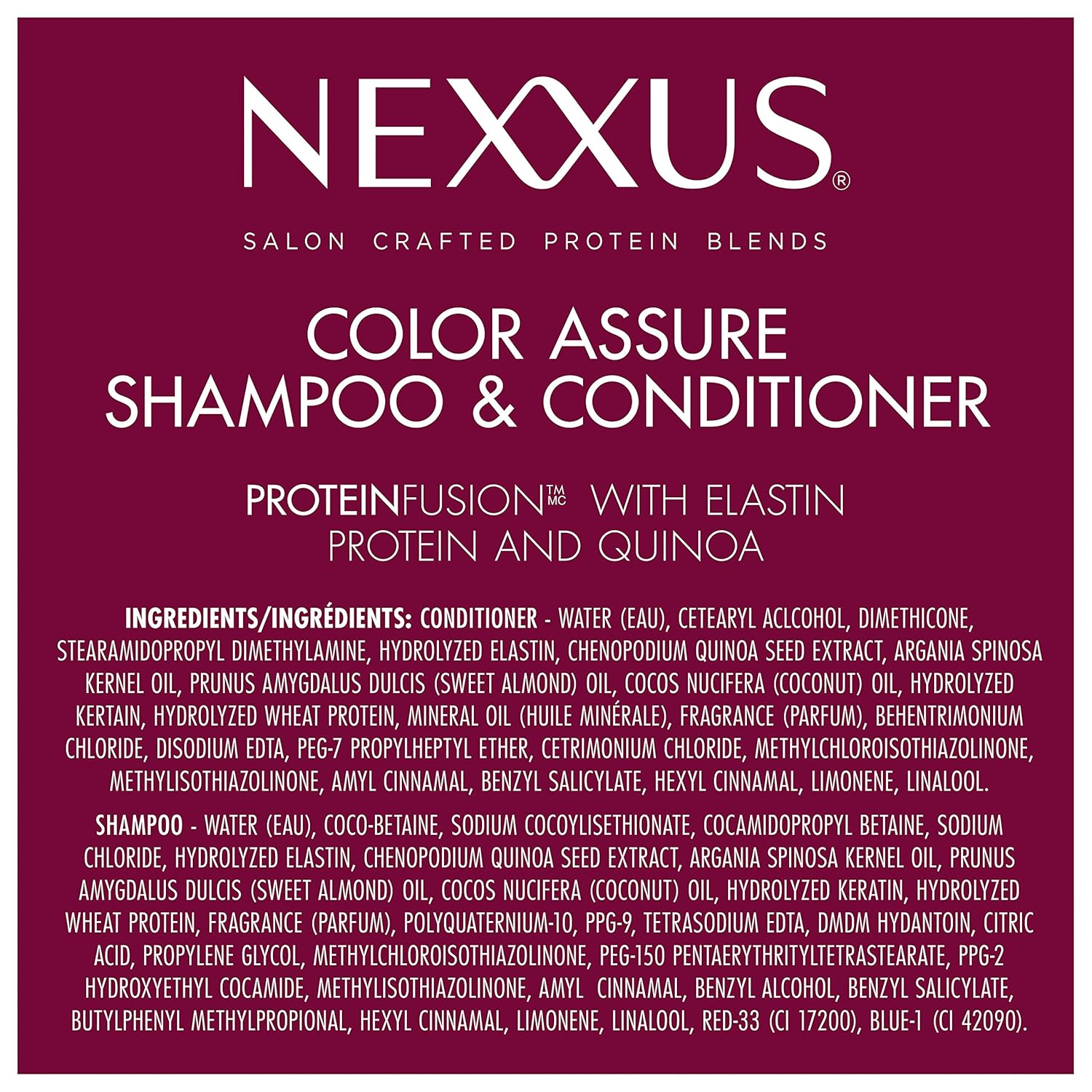 Nexxus Color Assure Shampoo and Conditioner for Color Treated Hair Color Assure Enhance Color Vibrancy for Up to 40 Washes 33.8 oz, 2 Count - Image 11