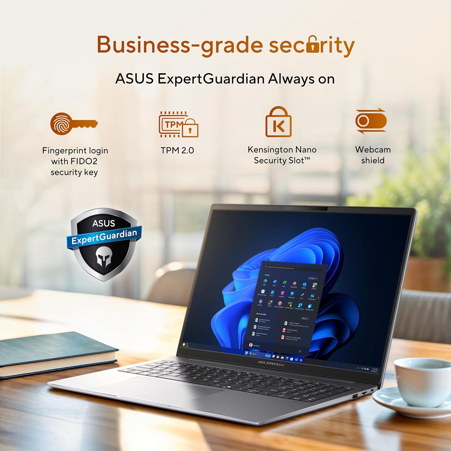 ASUS ExpertBook PM3 16” Business Laptop, AMD Ryzen AI 7 350 Processor, 32GB RAM, 1TB SSD, WiFi 7, Windows 11 Pro, Misty Grey, PM3606CKA-XS76 - Image 3