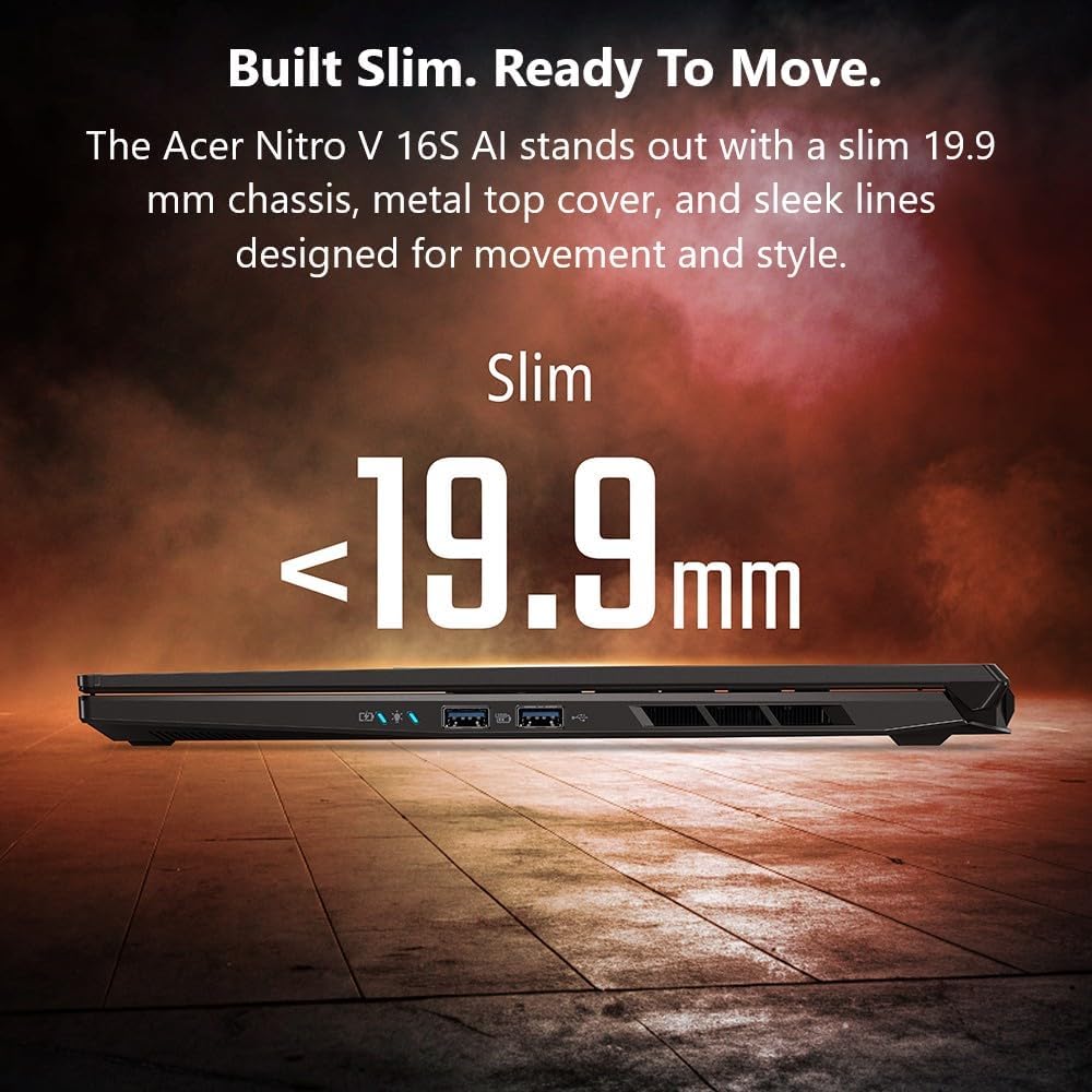 Acer Nitro V 16S AI Gaming Laptop | AMD Ryzen 7 260 Processor | NVIDIA GeForce RTX 5060 Laptop GPU (572 AI Tops) | 16" WUXGA IPS 180Hz Display | 32GB DDR5 | 1TB Gen 4 SSD | Wi-Fi 6 | ANV16S-41-R2AJ - Image 7