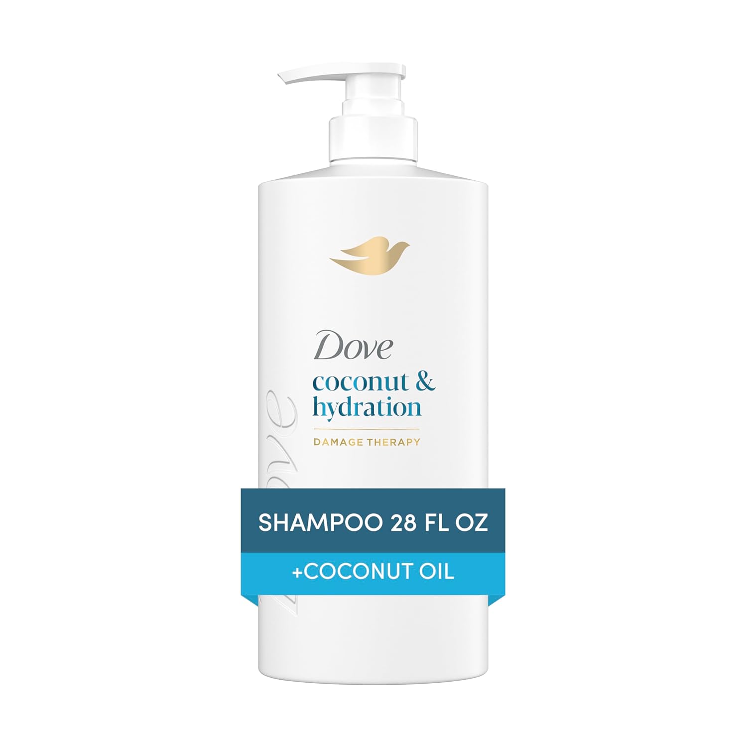 Dove Shampoo Coconut & Hydration for Dry Hair with Bio-Protein Care Technology and Coconut Oil 28 Fl Oz - Image 3