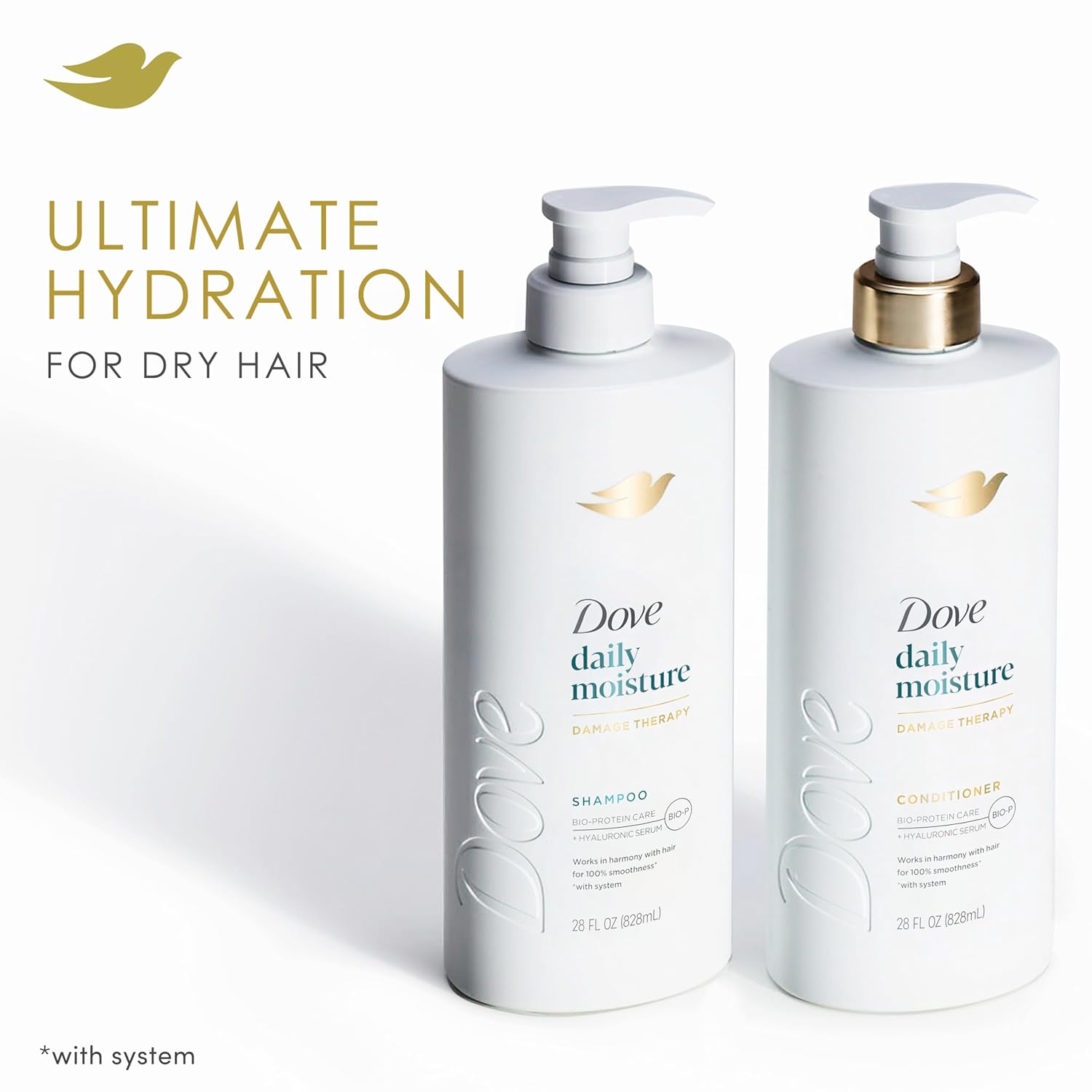 Dove Shampoo Coconut & Hydration for Dry Hair with Bio-Protein Care Technology and Coconut Oil 28 Fl Oz - Image 4