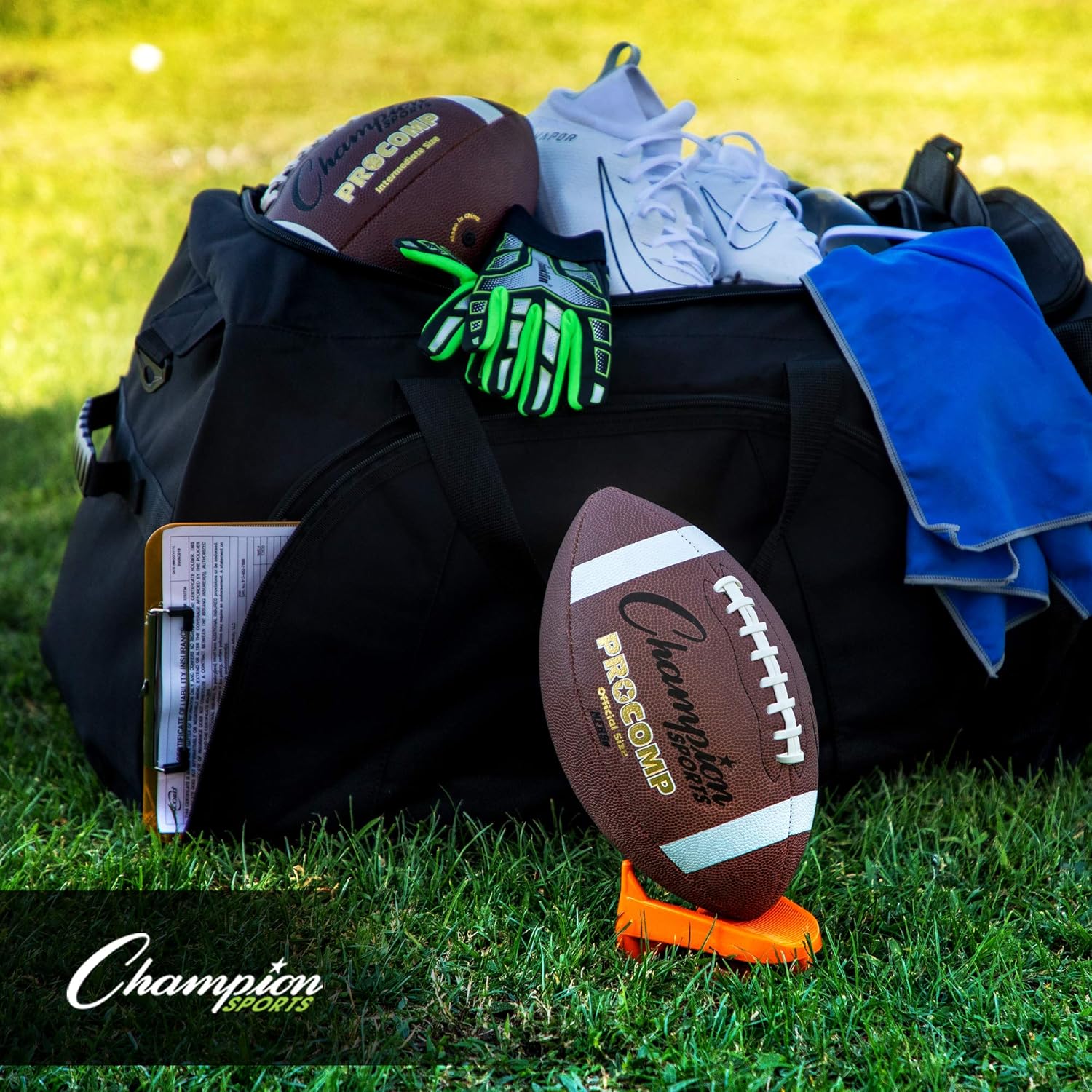 Champion Sports Hevy Duty Football Kickoff Kicking Tee - High Visibility Orange - 1" - Image 6