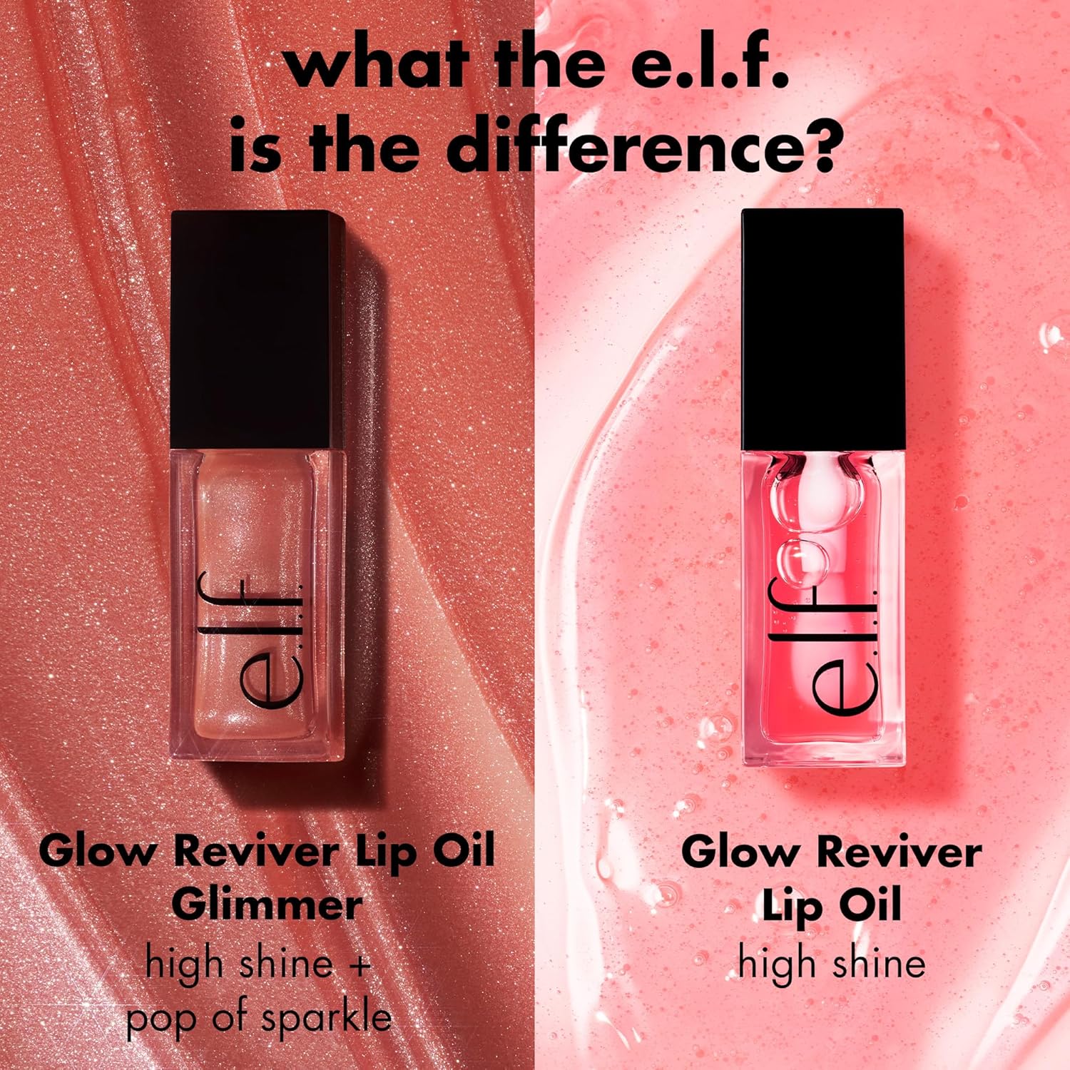 e.l.f. Glow Reviver Lip Oil, Nourishing and Hydrating with High-Shine Glimmer Finish & Sheer Wash Of Color, Minty Scent, Non-Sticky, Vegan & Cruelty-free, Candy Coded - Image 5