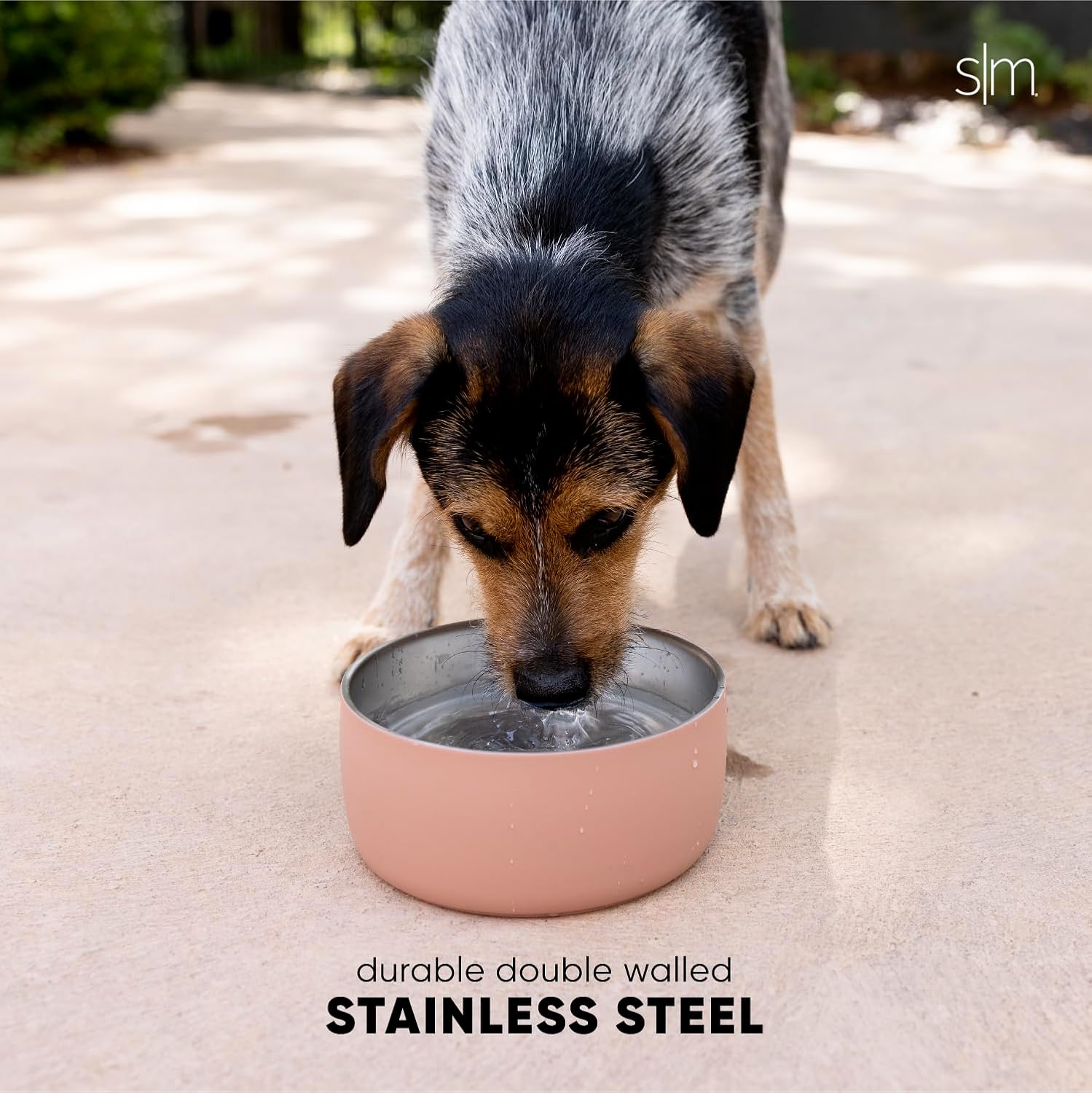 Simple Modern Stainless Steel Pet Water Bowl for Dogs & Cats | Reusable Insulated Stainless Steel Food Bowls for Dog Cat | No Tip No Slip BPA Free | Bentley Collection | Medium (32oz) | Almond Birch - Image 3