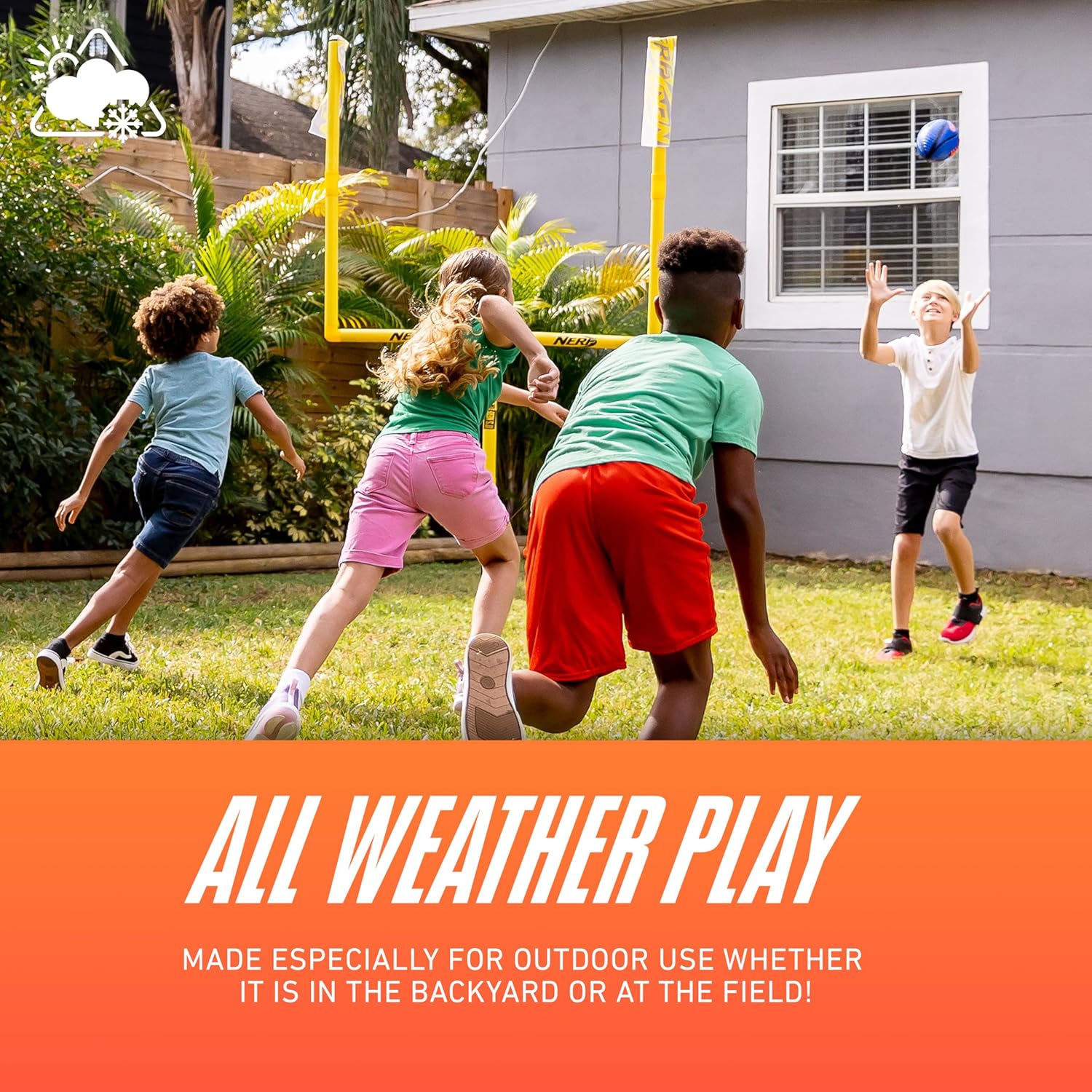 Franklin Sports Authentic Steel Football Goal Post 8.5' x 5.5' - Post for Kids - Football Goal Post Set - Kicking Field Goals - Youth Football Set - Portable Football Goal Post - Image 5