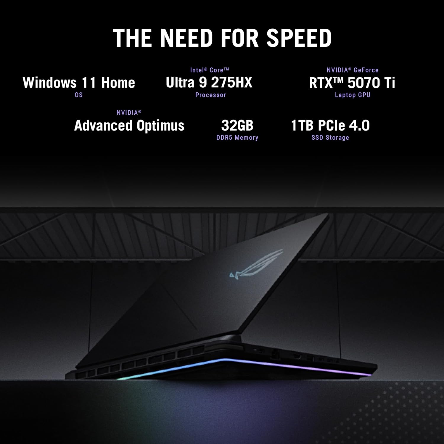 ASUS ROG Strix G16 (2025) Gaming Laptop, 16” ROG Nebula Display 16:10 2.5K 240Hz/3ms, NVIDIA® GeForce RTX™ 5070 Ti GPU, Intel® Core™ Ultra 9 275HX Processor, 32GB DDR5, 1TB SSD, Wi-Fi 7, Win11 Home - Image 2