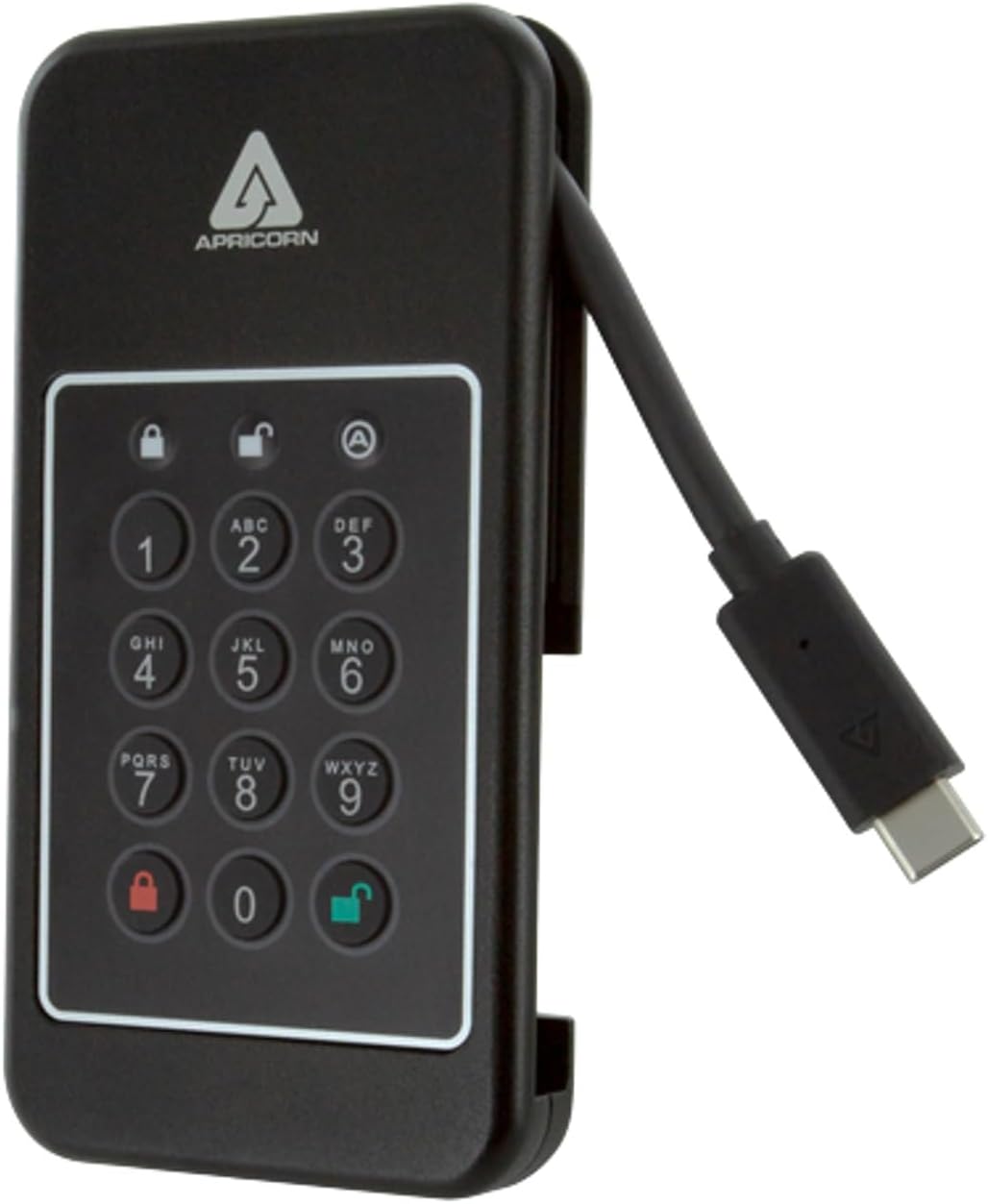 Apricorn 1TB Aegis NVX – Ultra High Speed NVMe 10Gbps USB Type C Hardware-Encrypted Drive (ANVX-1TB)