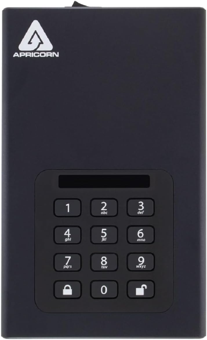 Apricorn 22TB Aegis Padlock DT 256-Bit Encrypted USB 3.0 Hard Drive (ADT-3PL256-22TB) - Image 2