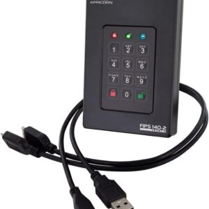 Apricorn 2TB Aegis Fortress L3- FIPS Level 3 Validated USB 3.0 Hardware Encrypted Portable Drive (AFL3-2TB) , black