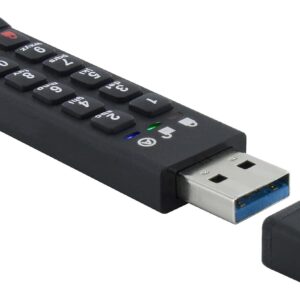Apricorn 32GB Aegis Secure Key 3Z 256-bit AES XTS Hardware Encrypted FIPS 140-2 Level 3 Validated Secure USB 3.0 Flash Drive (ASK3Z-32GB),Black