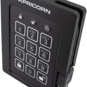 Apricorn 4TB Aegis Padlock SSD 256-Bit, FIPS 140-2 Level 2 Validated Ruggedized USB 3.0 Encrypted External Portable Drive (ASSD-3PL256-4TBF)