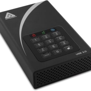 Apricorn 8TB Aegis Padlock DT 256-Bit Encryption USB 3 Hard Drive (ADT-3PL256-8000)