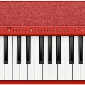 Casio Casiotone CT-S1 – 61-Key Touch-Sensitive Retro Keyboard | Sleek, Portable Design for Beginners to Pros | Stereo Grand Piano + 60 AiX Tones | USB-MIDI Connectivity | Red