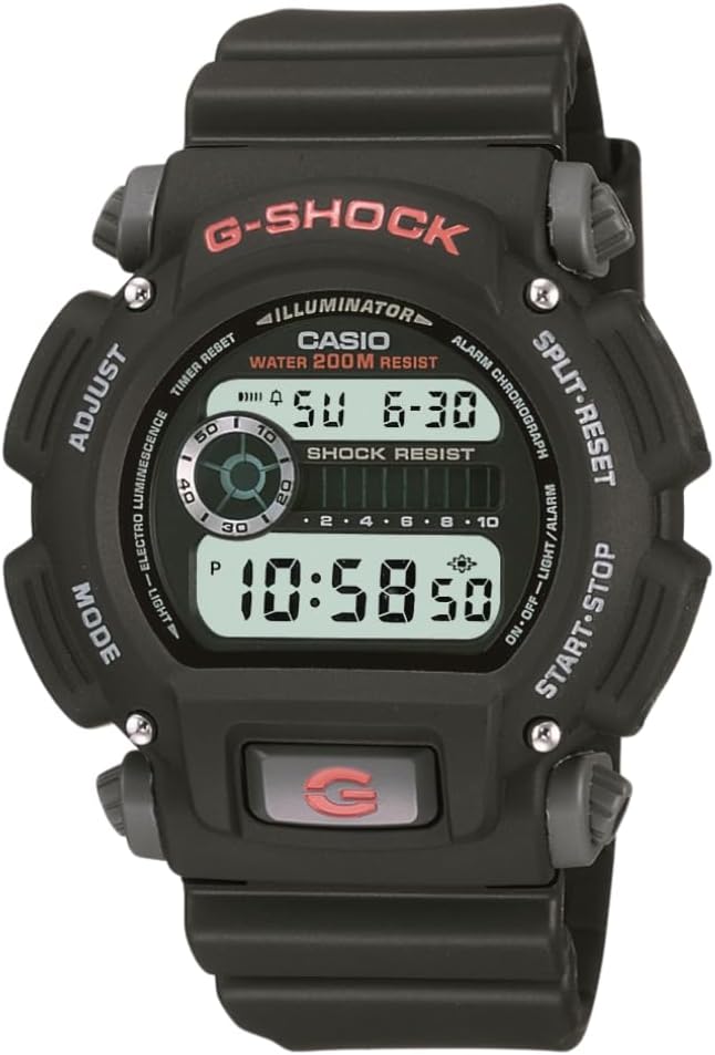 Casio DW9052 Series | Men’s Digital Watch | G-Shock | 1/100 SEC Stop Watch | Countdown Timer | LED Light | 200M WR | Shock Resistant | Multi Alarm | Auto Calendar | Dual Time | 2 Yr Batt