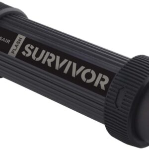 Corsair Flash Survivor Stealth 64GB USB 3.0 Flash Drive, Black (CMFSS3B-64GB)