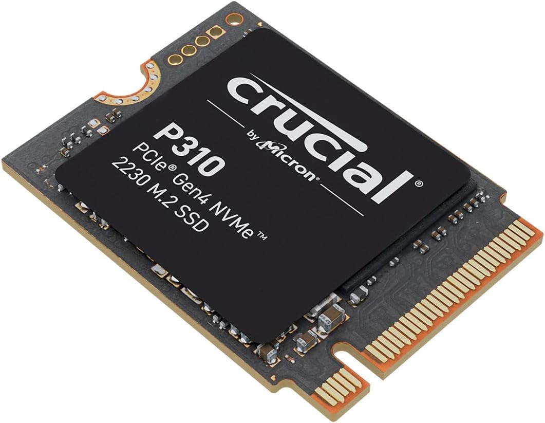 Crucial P310 1TB M.2 2230 SSD, PCIe Gen4 NVMe, Up to 7,100MB/s, Internal Solid State Drive, Ideal for Steam Deck, ASUS ROG Ally, MSI Claw, Mini PCs & Ultrabooks - CT1000P310SSD2