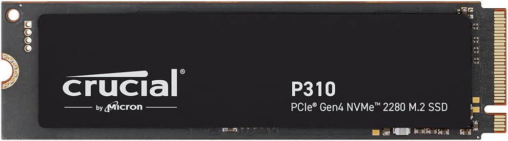Crucial P310 4TB SSD, PCIe Gen4 NVMe M.2 2280, Up to 7,100MB/s, for Laptop, Desktop (PC), & Handheld Gaming Consoles, Includes Acronis Data Recovery Software, Solid State Drive - CT4000P310SSD801