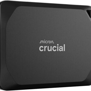 Crucial X10 Pro 1TB Portable SSD, Up to 2100MB/s Read, 2000MB/s Write, 3.2 USB-C, External Solid State Drive, Durable Storage for PC & Mac, for Professional Creators, Black - ‎CT1000X10PROSSD902