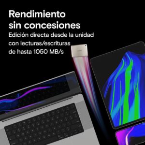 Crucial X9 Pro for Mac 2TB Portable SSD, Up to 1050MB/s Read/Write, 3.2 USB-C, External Solid State Drive, Optimized for Apple Devices, for Professional Creators, Light Gold – CT2000X9PROMACSSD9B02