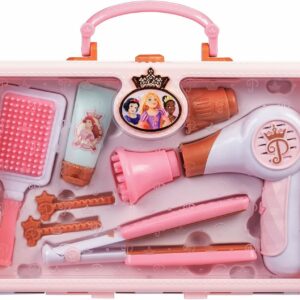 Disney Princess Style Collection Girls Trendy Hair Pretend Play Styling Tools with Sound & Storage Tote for On-the-Go!