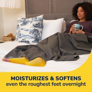 Dr. Scholl’s Rough, Dry Foot Renewal Ultra Overnight Treatment with Overnight Foot Cream 3oz with Aloe, Coconut Oil & Urea and Heel Sleeve Socks, Deeply Moisturize & Soften Feet, Dermatologist Tested
