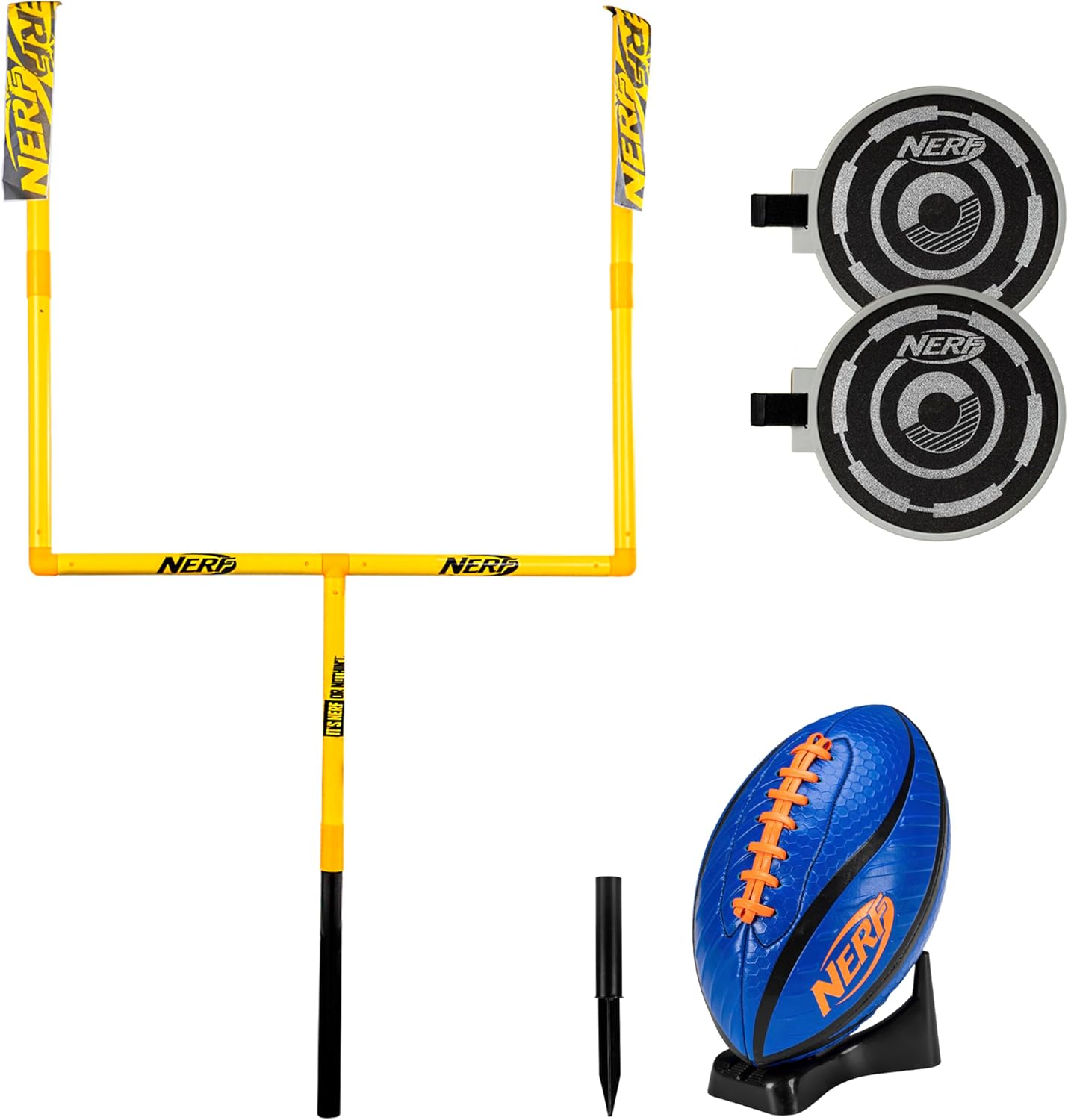 Franklin Sports Authentic Steel Football Goal Post 8.5' x 5.5' - Post for Kids - Football Goal Post Set - Kicking Field Goals - Youth Football Set - Portable Football Goal Post