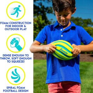 Franklin Sports Kids Foam Football – Mini Soft Foam Youth Football – Indoor + Outdoor Toy for Kids – Probrite 9″ Mini Ball – Soft Backyard + Practice Toy Ball – Yellow