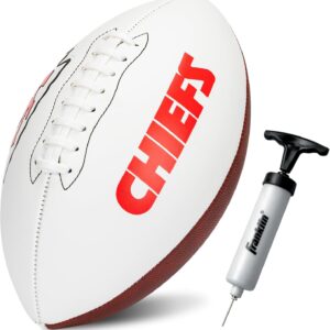 Franklin Sports NFL Autograph Football - Official Size White Panel Souvenir Football for Autographs + Signatures - NFL Team Fan Shop Memorabilia
