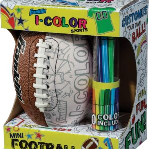 Franklin Sports iColor Kids Mini Football or Soccerball- Custom Color Youth JuniorBall with Markers Included - Design Your OwnBall