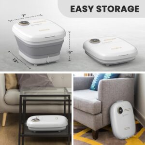 GIDEON Foot Spa Massager & Heated Foot Bath, Luxury Therapeutic Massager with Lights and Bubbles