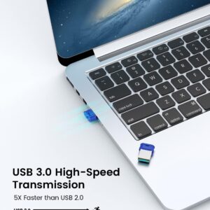 K&ZZ 32GB USB Flash Drive 3.0 with Lanyard 2 Pack 32 GB USB 3.0 Thumb Drive Ultra High Speed Small Memory Stick 32GB USB Drive Pendrive, Blue