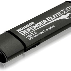 Kanguru Defender Elite300 – 128 GB Hardware Encrypted Flash Drive - FIPS 140-2 Certified - SuperSpeed USB 3.0 – Water Resistant