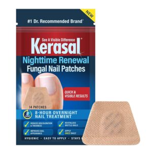 Kerasal Nighttime Renewal Fungal Nail Patches - 14 Patch - Overnight Repair for Nail Fungus Damage, 8-Hour Treatment Restores Healthy Appearance (Packaging May Vary)