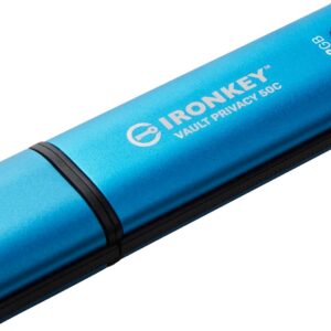 Kingston Ironkey Vault Privacy 50 USB-C 32GB Flash Drive | FIPS 197 Certified | XTS-AES 256-bit | BadUSB and Brute Force Protection | Mult-Password Option | IKVP50C/32GB