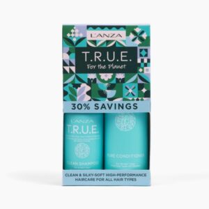 L'ANZA T.R.U.E. Duo Hair Kit, Clean Shampoo & Pure Conditioner, Anti Frizz, Fragrance & Paraben Free, Vegan & Cruelty Free Shampoo and Conditioner Set, Luxury Hair Care Kit in a Gift Box (2/8 Fl Oz)