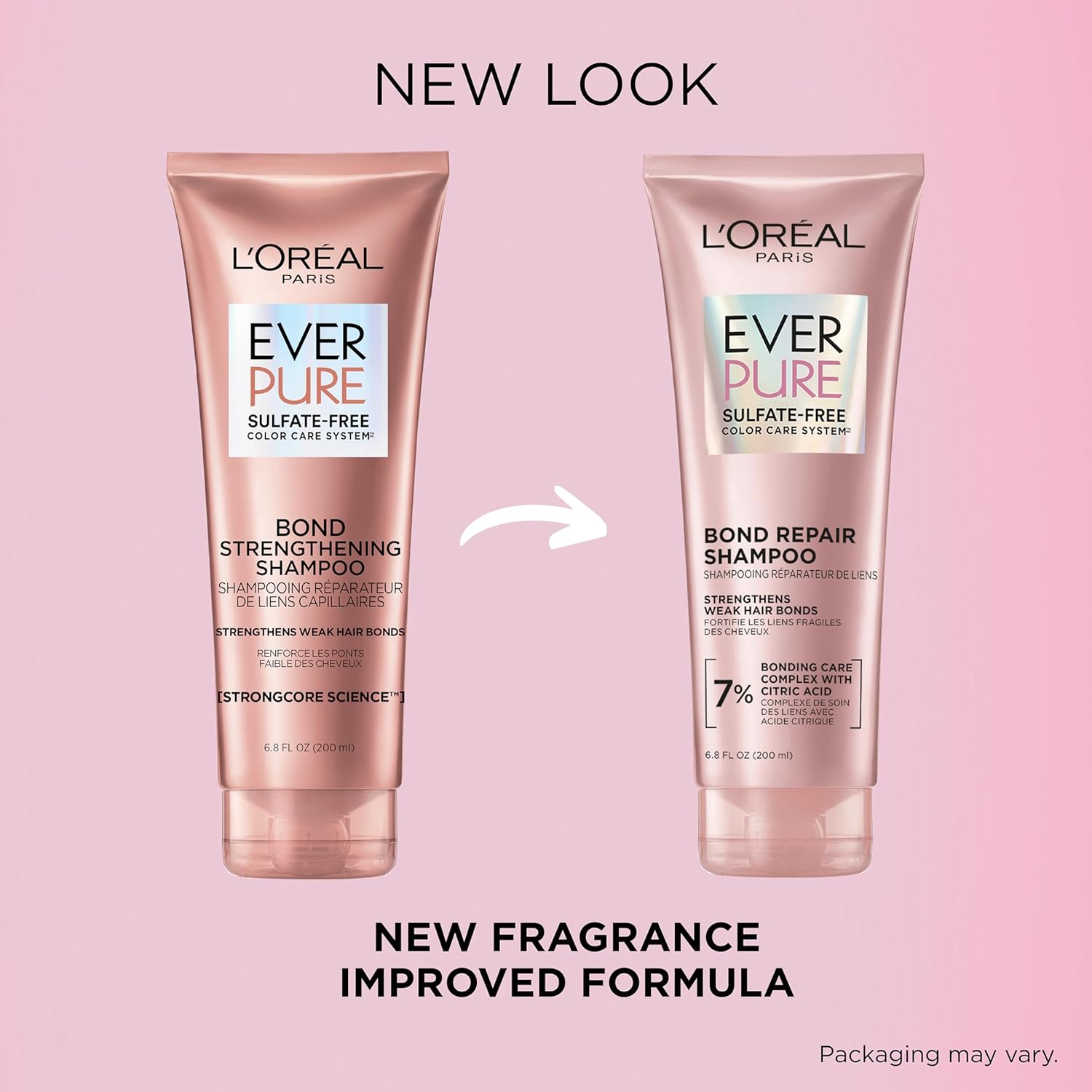 L'Oreal Paris EverPure Sulfate-Free Vegan Hair Care Kit - Shampoo and Conditioner to Strengthen and Repair Hair Bonds (Packaging May Vary) - Image 2