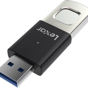 Lexar 128GB JumpDrive Fingerprint F35 PRO USB 3.2 Gen 1 Flash Drive, Up to 400/300 MB/s Read/Write, Storage Expansion and Backup, 256-bit AES & Fingerprint Encryption (LJDF35P128G-RNBNG)