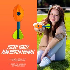 NERF Vortex Mini Aero Howler Foam Football – NERF Soft Mini Vortex Football for Long-Distance Throws – Perfect for Pool + Beach Ball – Kids Aero Howler Whistle Foam Ball