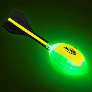 Nerf Lightstrike Vortex Foam Football - Color Changing LED Soft Vortex Football for Long-Distance Throws - Impact Activated - Batteries Included
