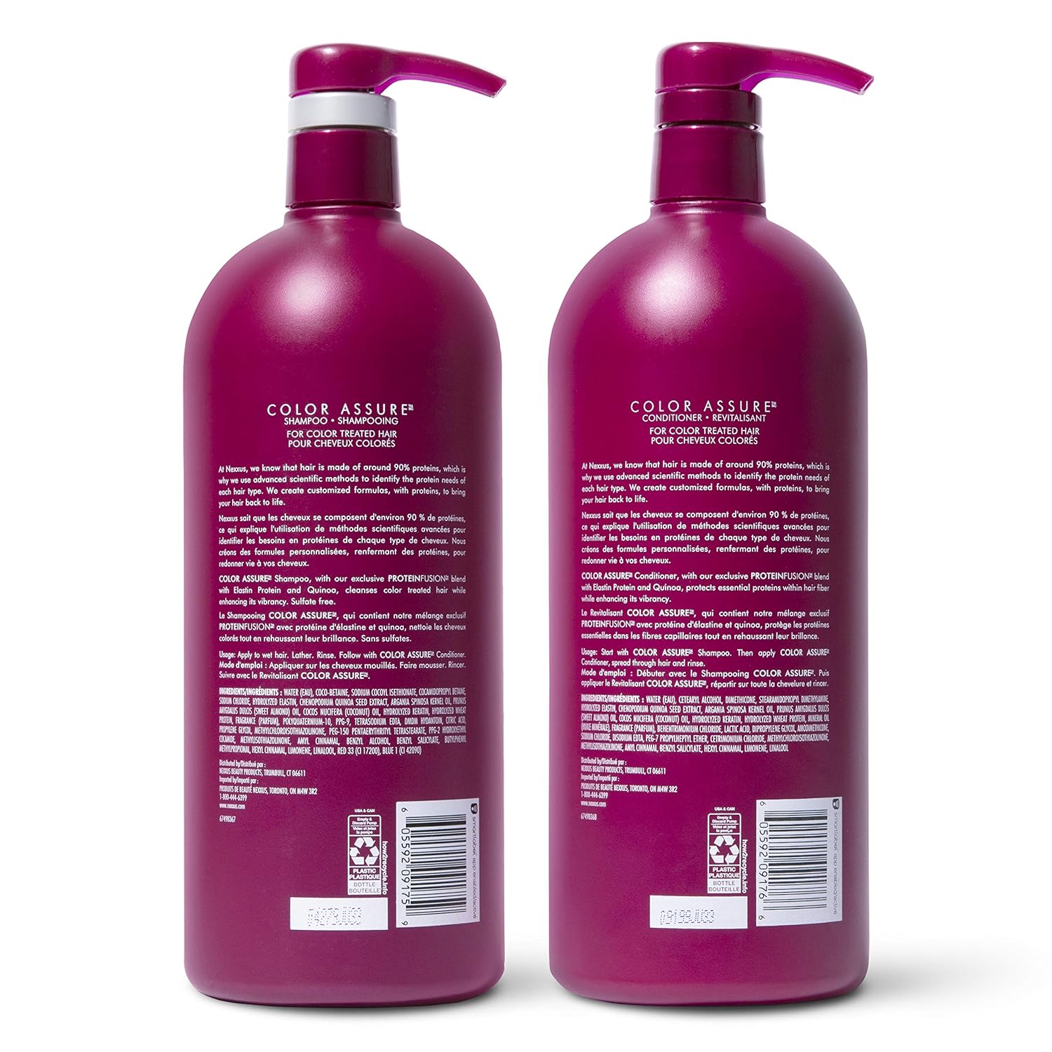 Nexxus Color Assure Shampoo and Conditioner for Color Treated Hair Color Assure Enhance Color Vibrancy for Up to 40 Washes 33.8 oz, 2 Count - Image 2