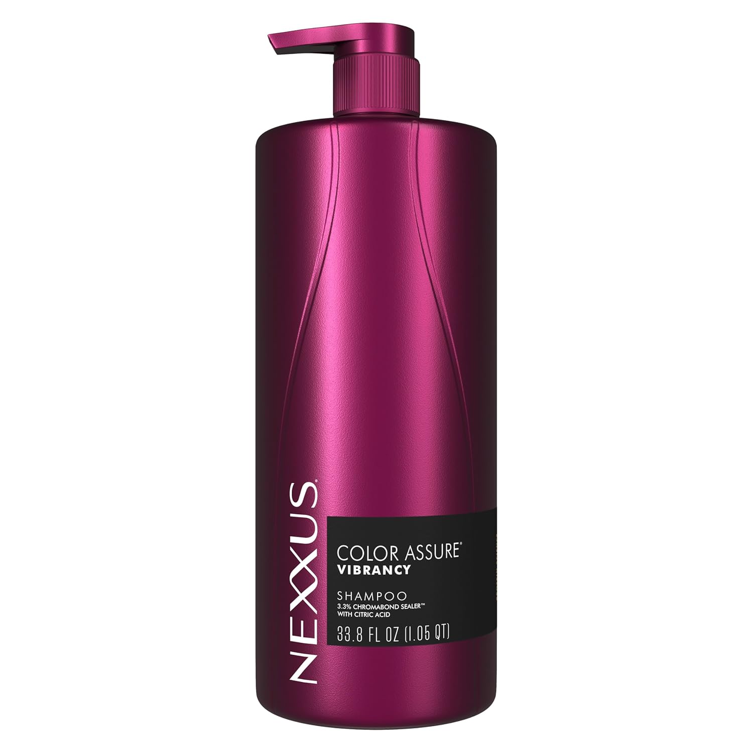 Nexxus Color Assure Sulfate-Free Shampoo with ProteinFusion For Color-Treated Hair for Enhanced Color Vibrancy, Silicone Free Shampoo with Pump 33.8 oz