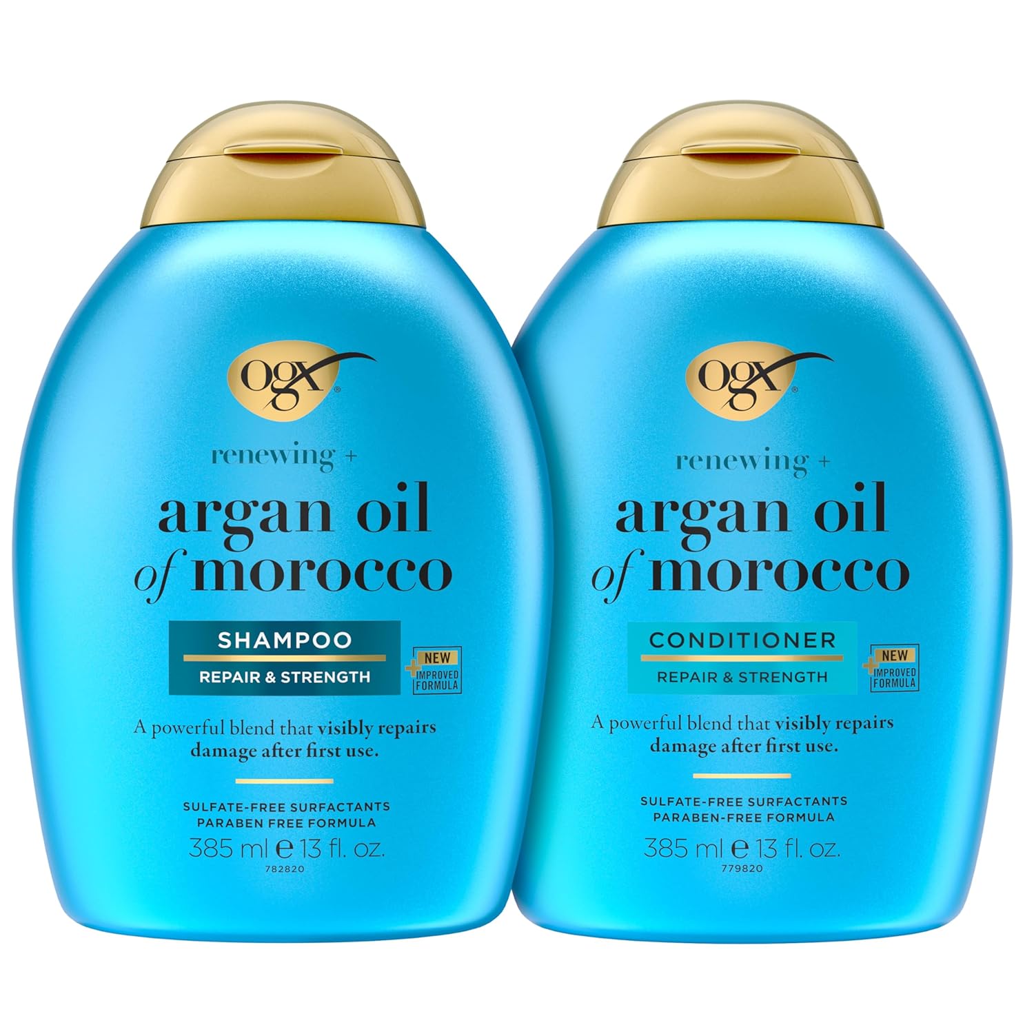 OGX Renewing + Argan Oil of Morocco Shampoo & Conditioner Set, Damage Repairing Shampoo & Conditioner Helps Strengthen & Repair Dry, Damaged Hair, Sulfate-Free Surfactants, 13 fl. Oz, 2 Pack - Image 2
