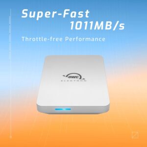 OWC Envoy Pro Elektron Portable SSD – 1TB External Solid State Drive USB 3.2 Gen 2 – USB-C SSD – Professional Grade Speed 10Gb/s Read and Write – Crushproof, Dustproof, and Waterproof