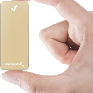 SABRENT 512GB Rocket Nano External Aluminum SSD (Gold) (SB-512-NANO-GLD)
