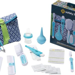 Safety 1st Deluxe Baby Healthcare and Grooming Kit, Arctic Blue, Newborn Baby Essentials, One Size, 25 Pieces