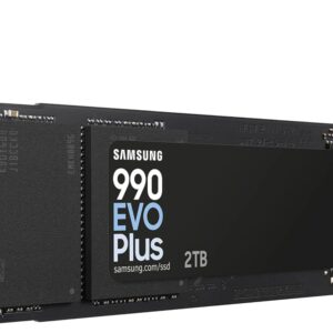 Samsung 990 EVO Plus SSD 2TB, PCIe Gen 4×4, Gen 5×2 M.2 2280, Speeds Up-to 7,250 MB/s, Upgrade Storage for PC/Laptops, HMB Technology and Intelligent Turbowrite 2.0, (MZ-V9S2T0B/AM)