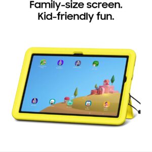 Samsung Galaxy Tab A9+ Plus Kids Edition 11” 64GB WiFi Android Tablet, Long Battery Life, Expandable Storage, Thin, Light Design, Durable Puffy Cover, US Version, 2024, Yellow
